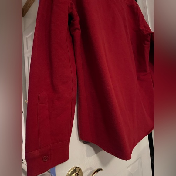 J.Crew NY Heavy Weight Cotton Flannel, Solid Red XL - Slim, men’s shirt. - Picture 8 of 16
